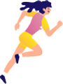 女性が走っているイラスト