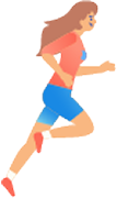 女性が走っているイラスト