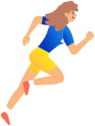 女性が走っているイラスト