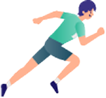 男性が走っているイラスト