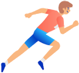 男性が走っているイラスト